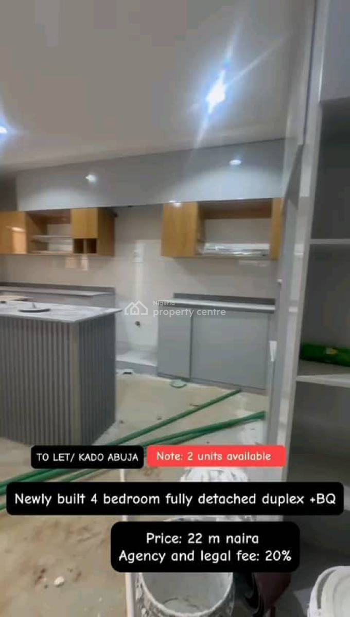 Newly Built 4 Bedroom Terrace Duplex with Excellent Facilities, Kado, Abuja, Terraced Duplex for Rent