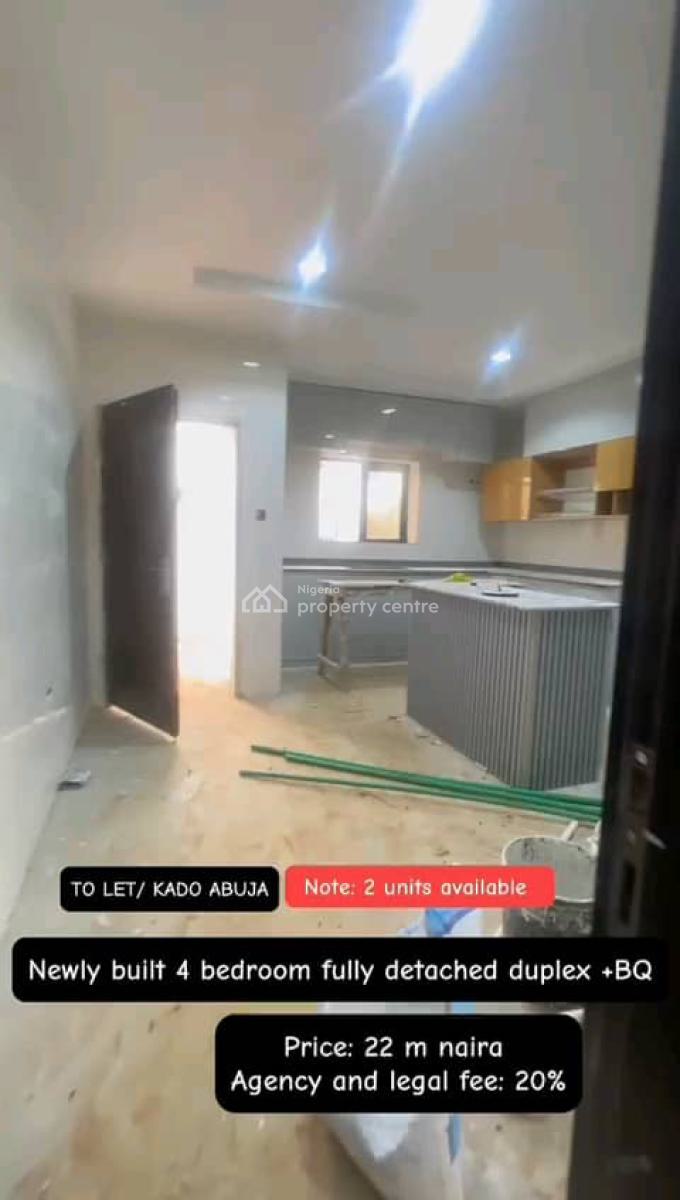 Newly Built 4 Bedroom Terrace Duplex with Excellent Facilities, Kado, Abuja, Terraced Duplex for Rent