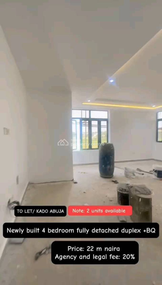 Newly Built 4 Bedroom Terrace Duplex with Excellent Facilities, Kado, Abuja, Terraced Duplex for Rent