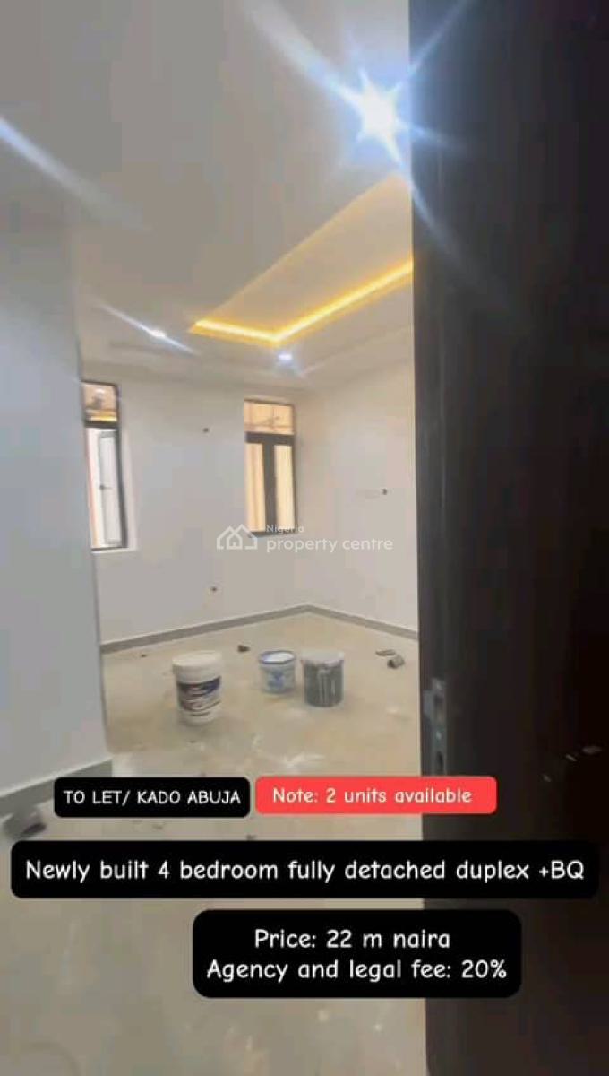 Newly Built 4 Bedroom Terrace Duplex with Excellent Facilities, Kado, Abuja, Terraced Duplex for Rent