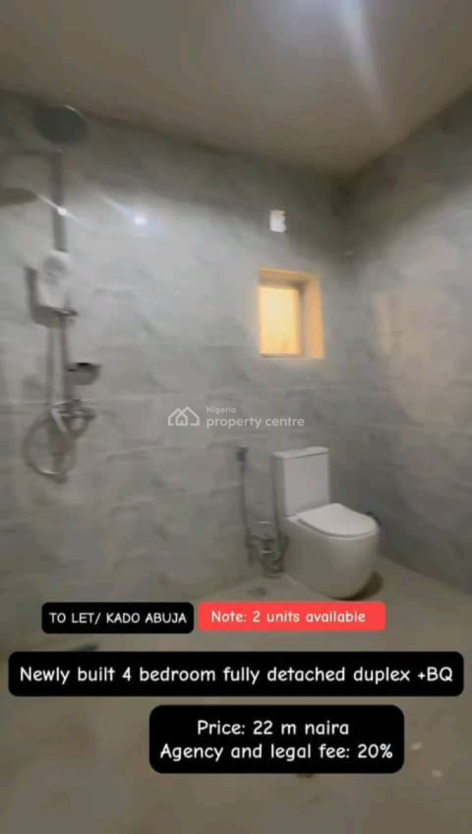 Newly Built 4 Bedroom Terrace Duplex with Excellent Facilities, Kado, Abuja, Terraced Duplex for Rent