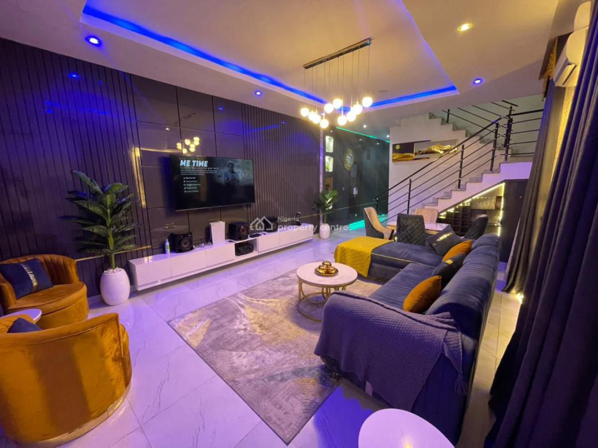 Fully Furnished 4 Bedroom Semi Detached Duplex in a Serene and Secured, Chevron, Lekki, Lagos, Semi-detached Duplex for Sale