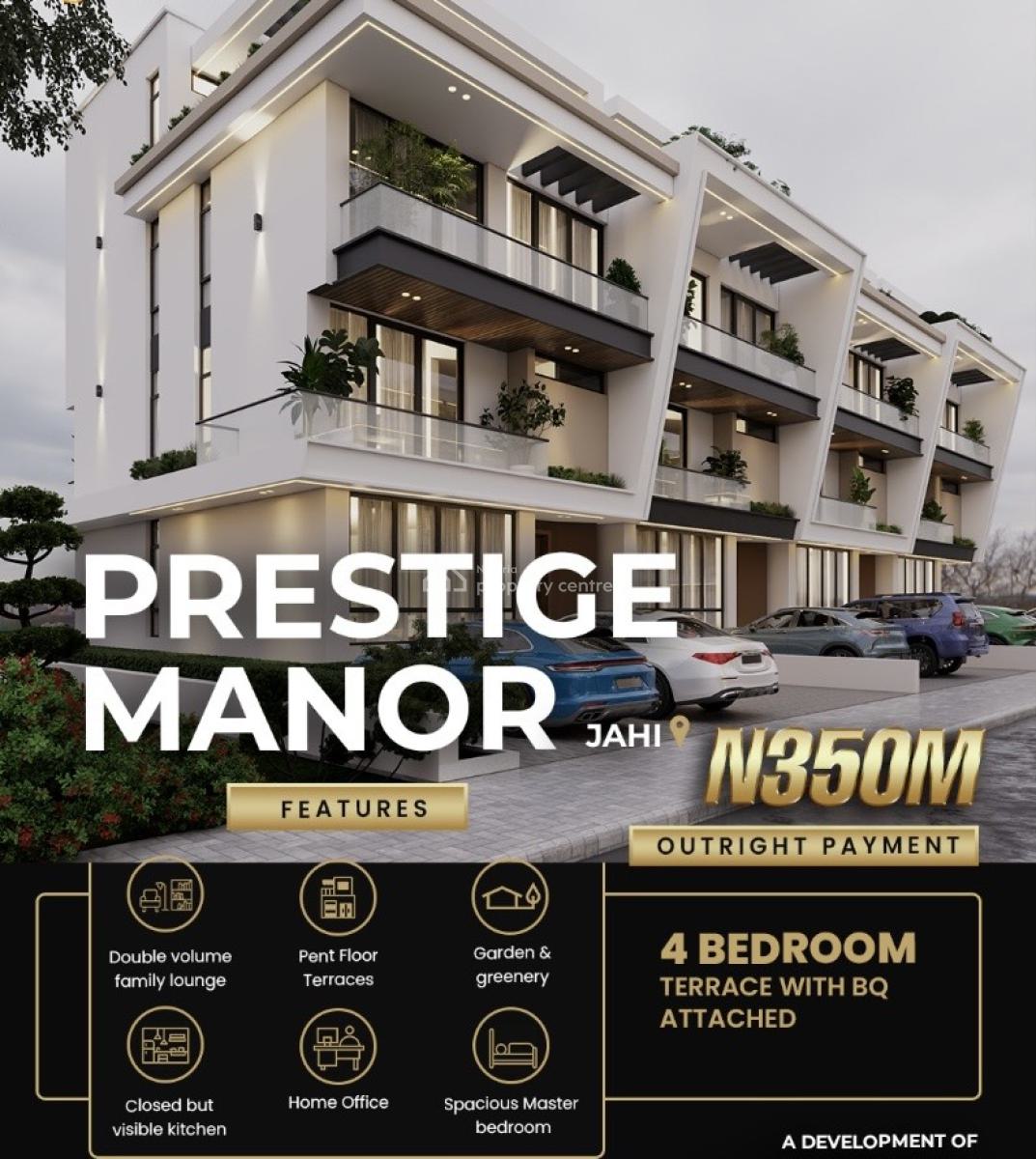 4 Bedroom Terrace Duplex, Jahi, Jahi, Abuja, House for Sale