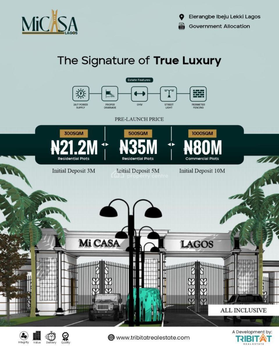 Mi Casa Lagos, Eleranigbe, Ibeju Lekki, Lagos, Residential Land for Sale