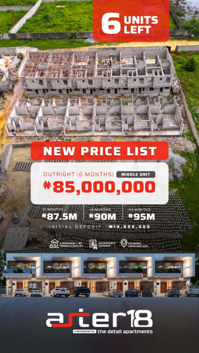 Aster 18, Behind Area  J Police Command, Elemoro, Ibeju Lekki, Lagos, Terraced Duplex for Sale