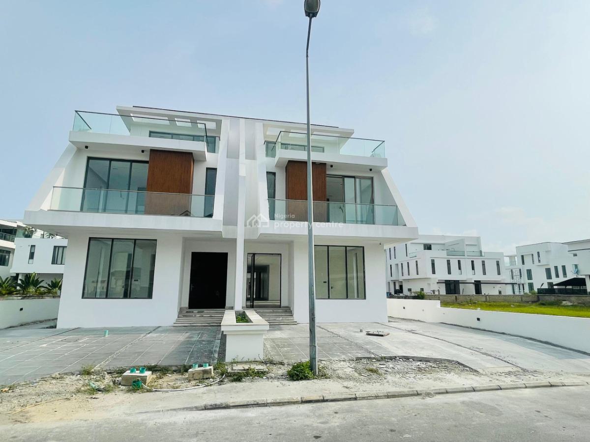 Astonishing 5 Bedroom Semi Detached Duplex with Bq in a Secured Estate, Cowrie Creek Estate, Osapa, Lekki, Lagos, Semi-detached Duplex for Sale