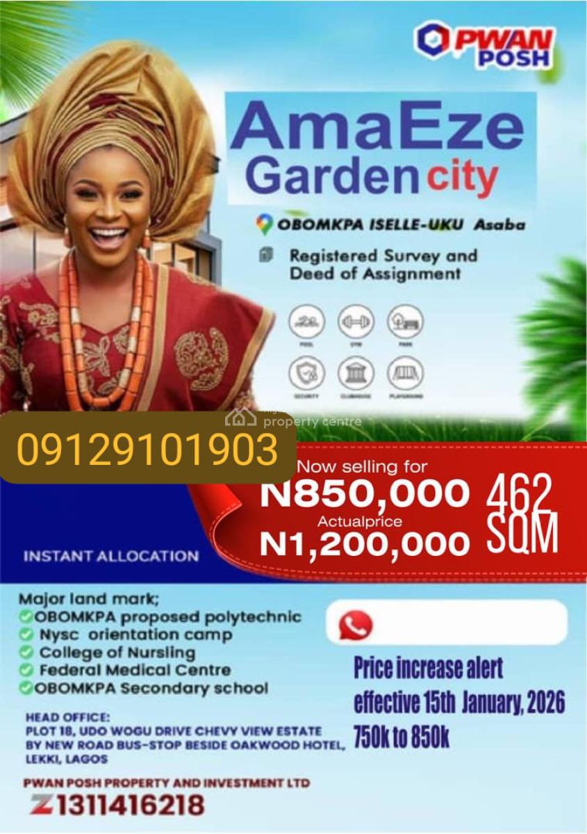 Plots of Affordable Land, Obomkpa, Iselle Uku, Aniocha North, Delta, Mixed-use Land for Sale