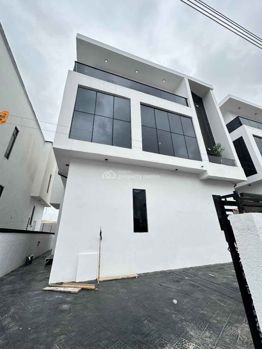 Exquisite 5 Bedroom Detached with Bq & Water View Rooftop Terrace, Ajah, Lagos, Detached Duplex for Sale