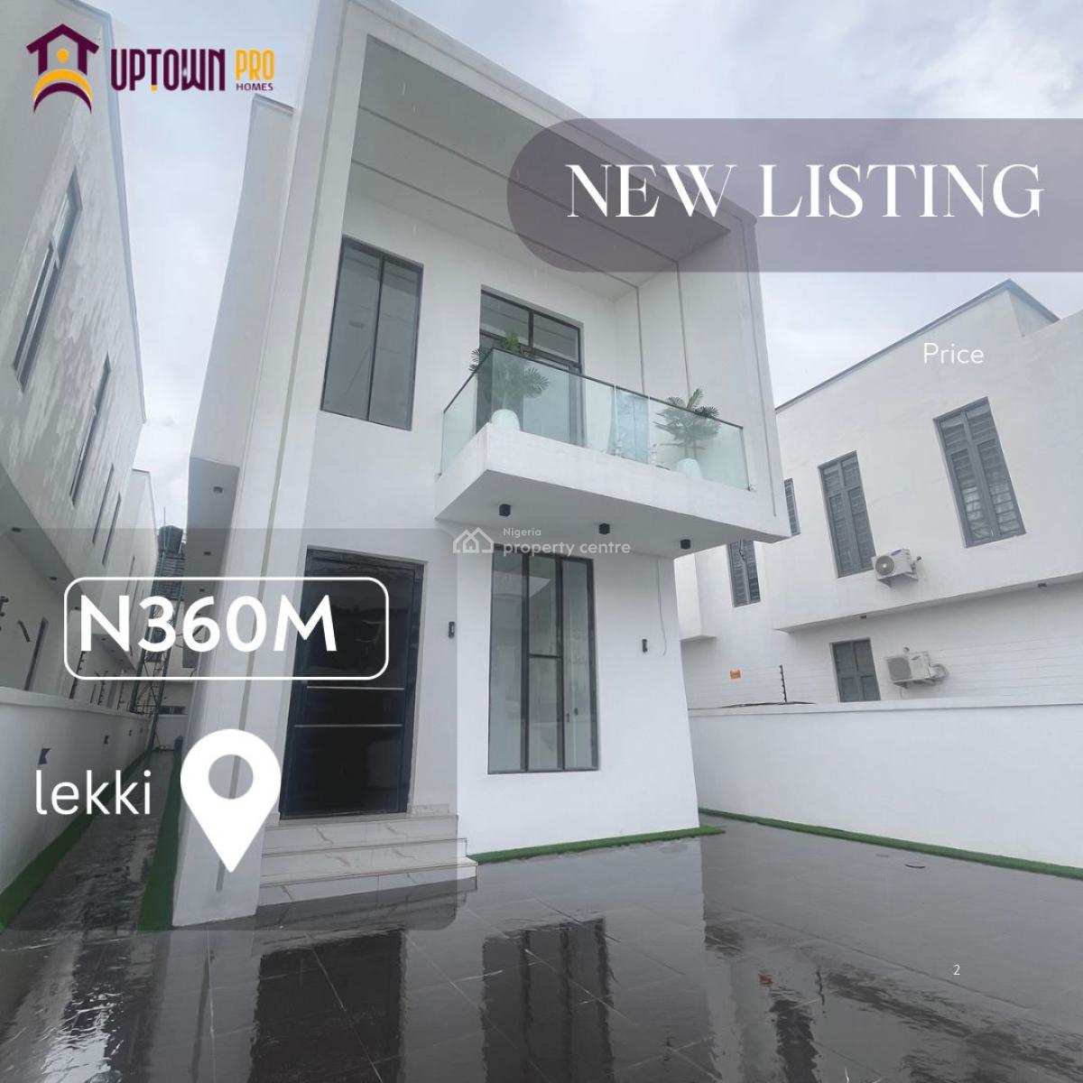 Neatly Built 5 Bedrooms Fully Detached Duplex with Bq, Lekki, Lagos, Detached Duplex for Sale