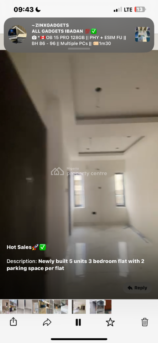 Newly Built 5 Units 3 Bedroom Flat with 2 Parking Space per Flat, Sholuyi Gbagada, Gbagada, Lagos, Flat / Apartment for Sale