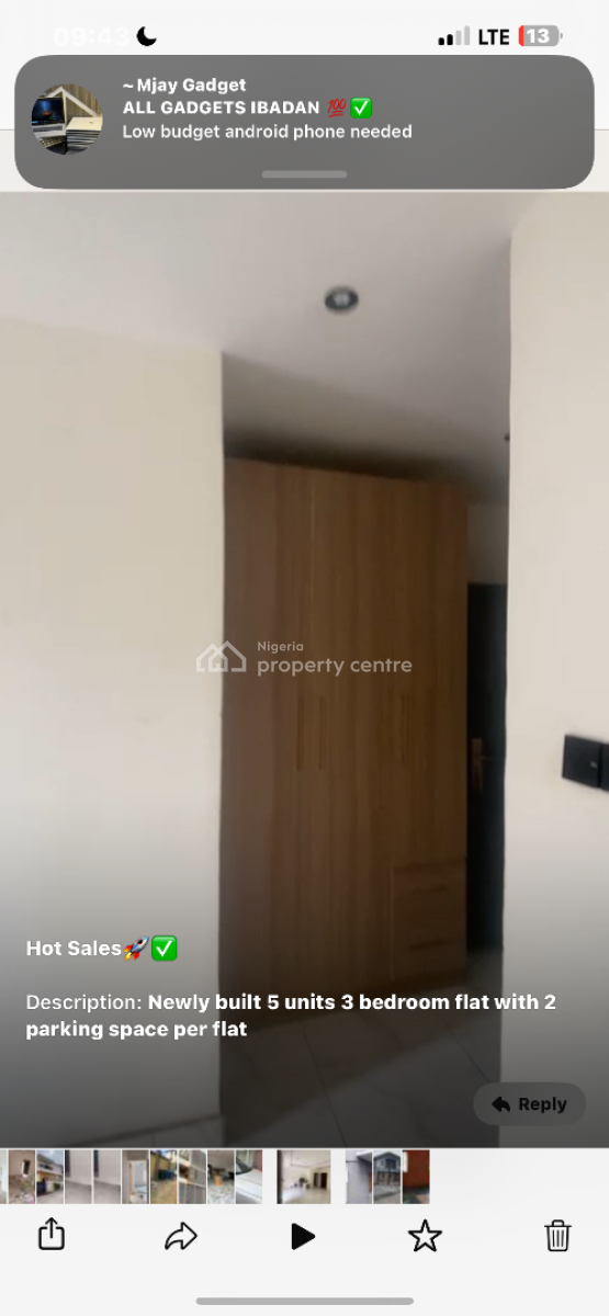 Newly Built 5 Units 3 Bedroom Flat with 2 Parking Space per Flat, Sholuyi Gbagada, Gbagada, Lagos, Flat / Apartment for Sale