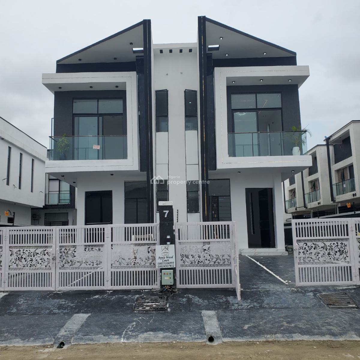 Excellent 4 Bedroom Semi Detached Duplex with a Bq, Ikota, Lekki, Lagos, House for Sale