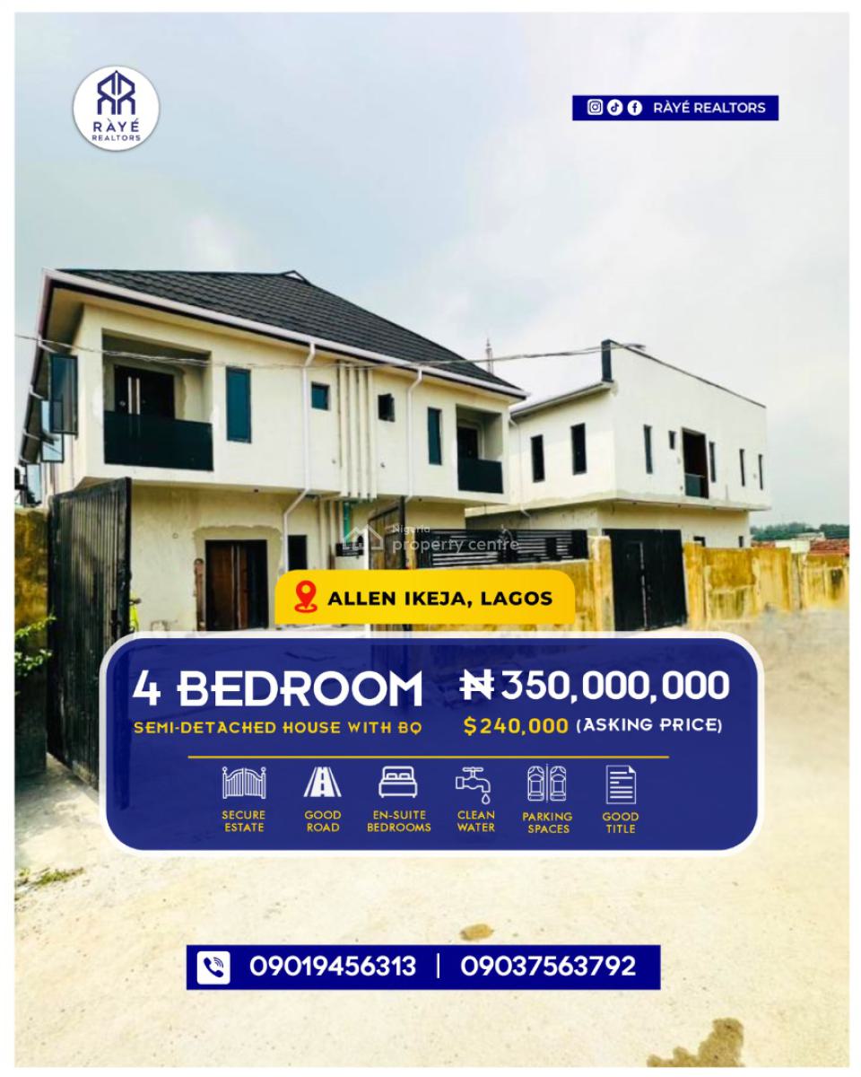 4-bedroom Semi-detached Duplex, Allen, Ikeja, Lagos, Semi-detached Duplex for Sale