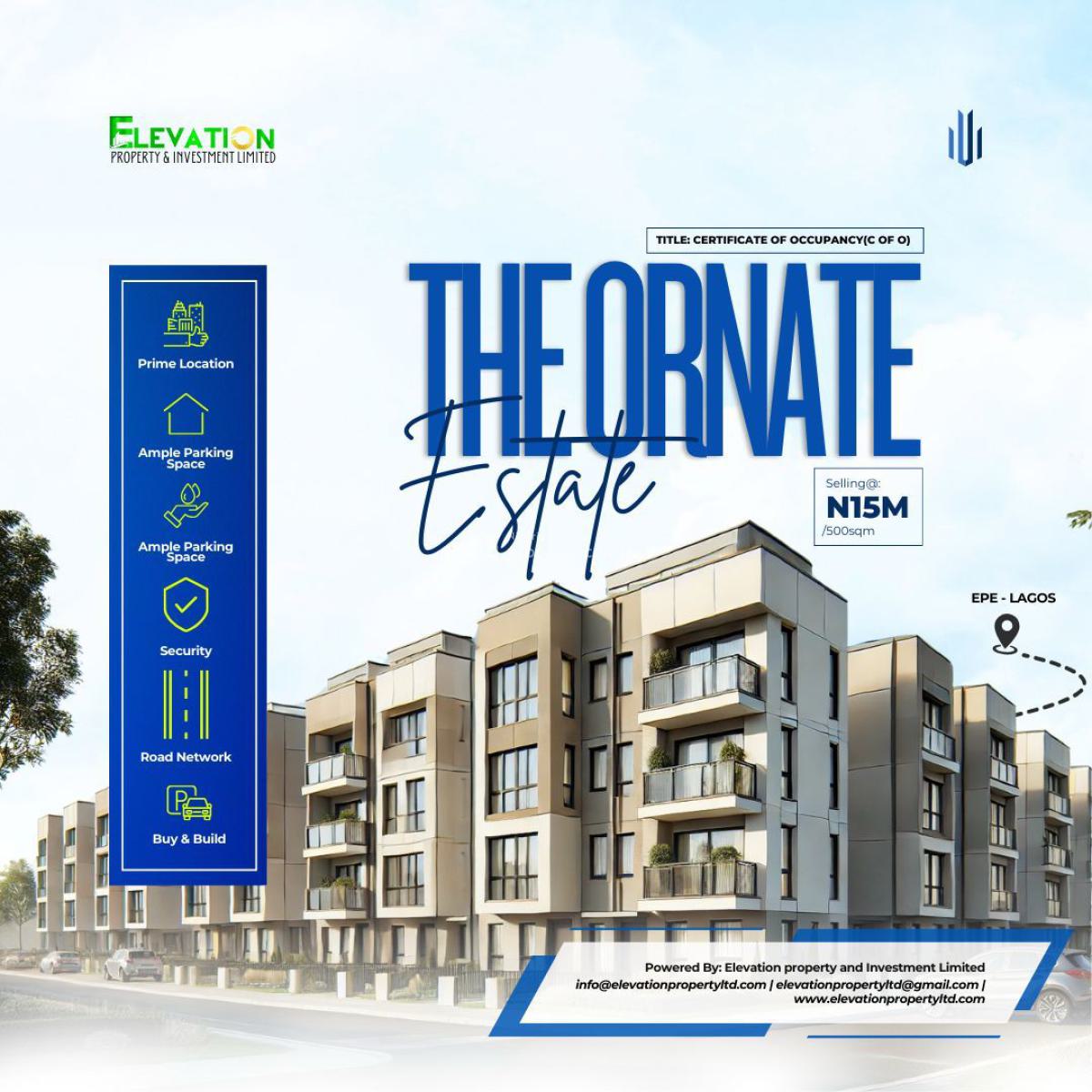 Your Gateway to Prosperity Land with C of O, Ornate Estate  Odogbawojo, Epe, Lagos, Lekki, Lagos, Residential Land for Sale