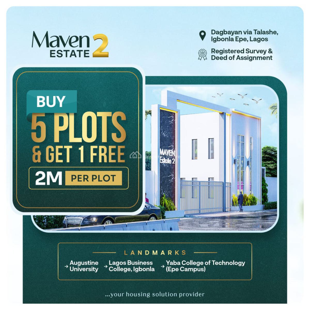 Affordable Plots of Mixed-use Land, Maven Estate Phase 2, Igbonla, Epe, Lagos, Mixed-use Land for Sale