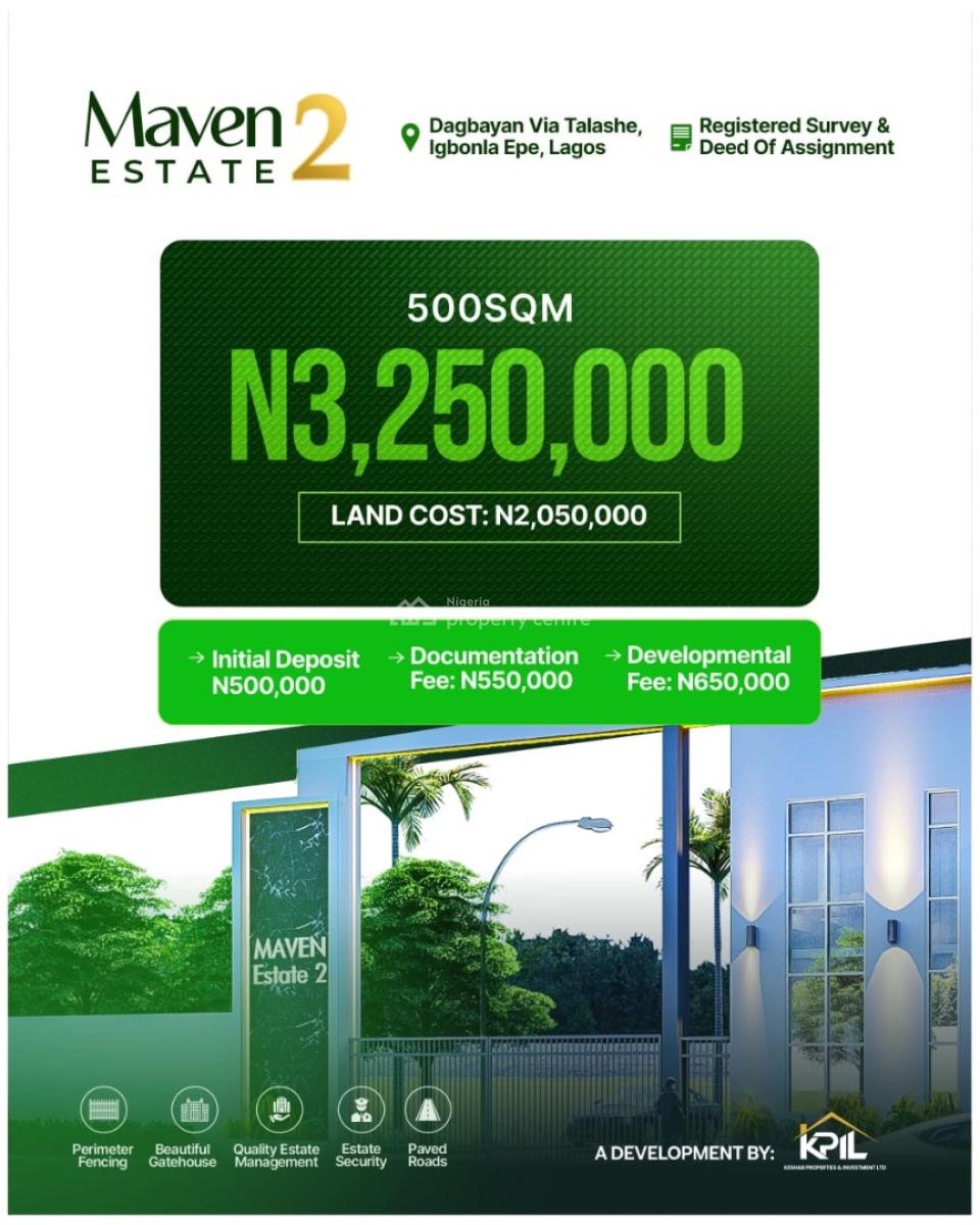 Genuine Land in Epe Affordable Plots of Mixed-use Land, Maven Estate Phase 2, Igbonla, Epe, Lagos, Mixed-use Land for Sale