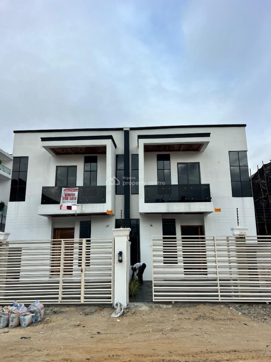 Exquisite 4 Bedroom Semi Detached Duplex with Bq, Chevron, Lekki, Lagos, Semi-detached Duplex for Sale