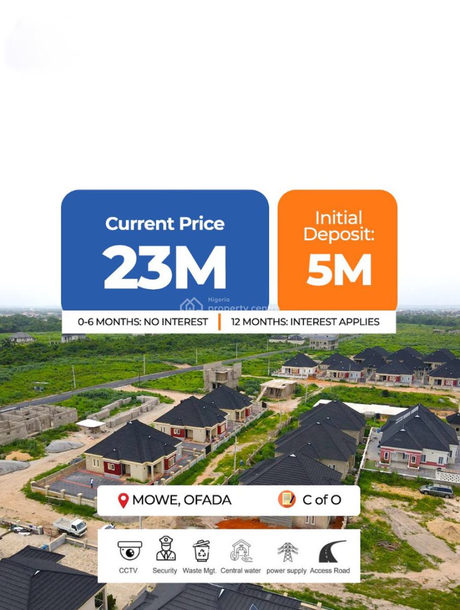 Dry Land with C of O Title in an Estate in Mowe, Bluestone Estate, Mowe Town, Ogun, Residential Land for Sale