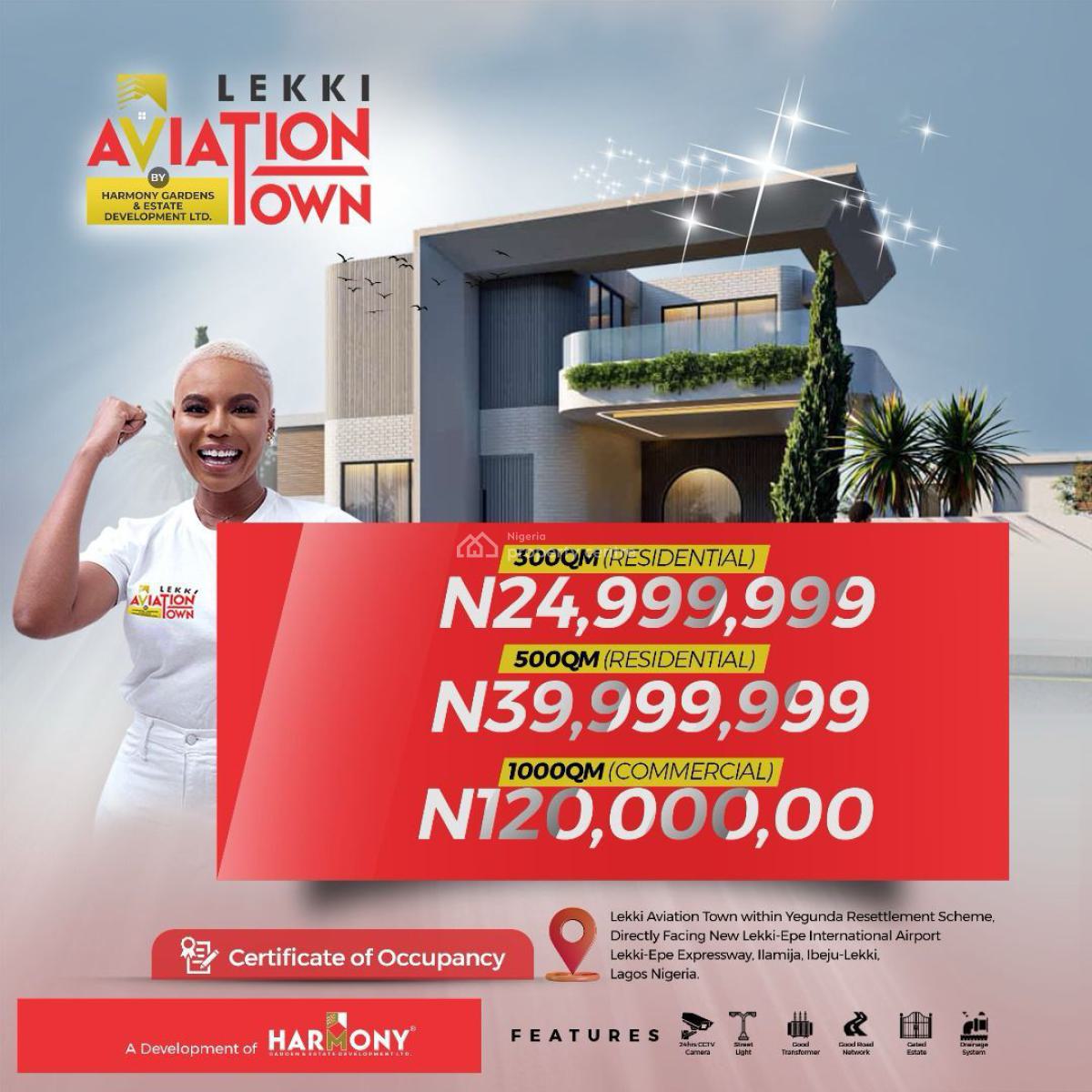 C of O Land, Lekki Aviation, Lekki Epe Expressway, Ibeju Lekki, Lagos, Residential Land for Sale