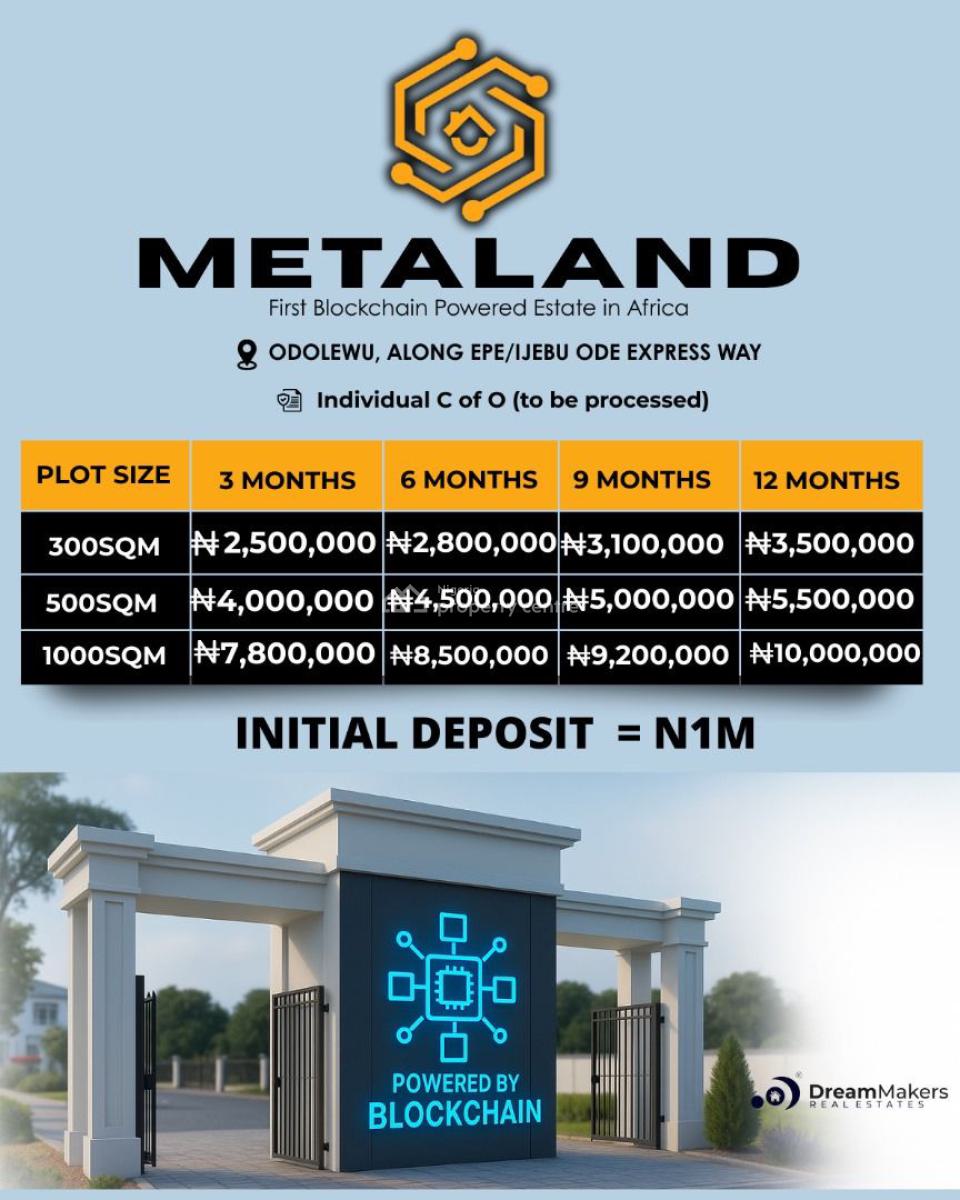 Affordable and Verified Dry Land, Metaland Estate, Odolewu Along Epe-ijebu Ode Expressway, Ijebu Ode, Ogun, Mixed-use Land for Sale