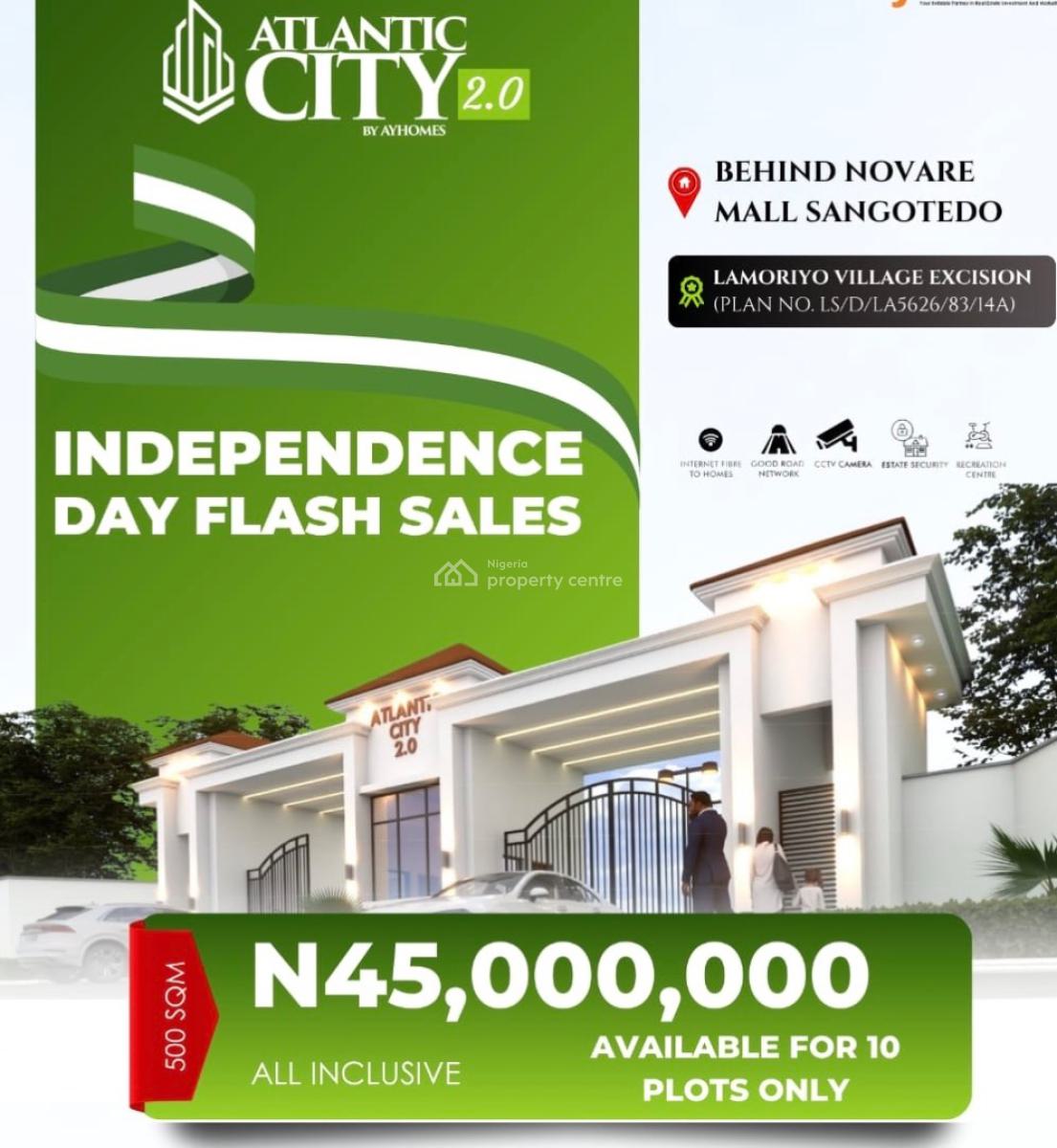 100%dry Land with Instant Allocation, Atlantic City Located Off Monastery Road Behind Shoprite Shopping Mall, Sangotedo, Ajah, Lagos, Mixed-use Land for Sale