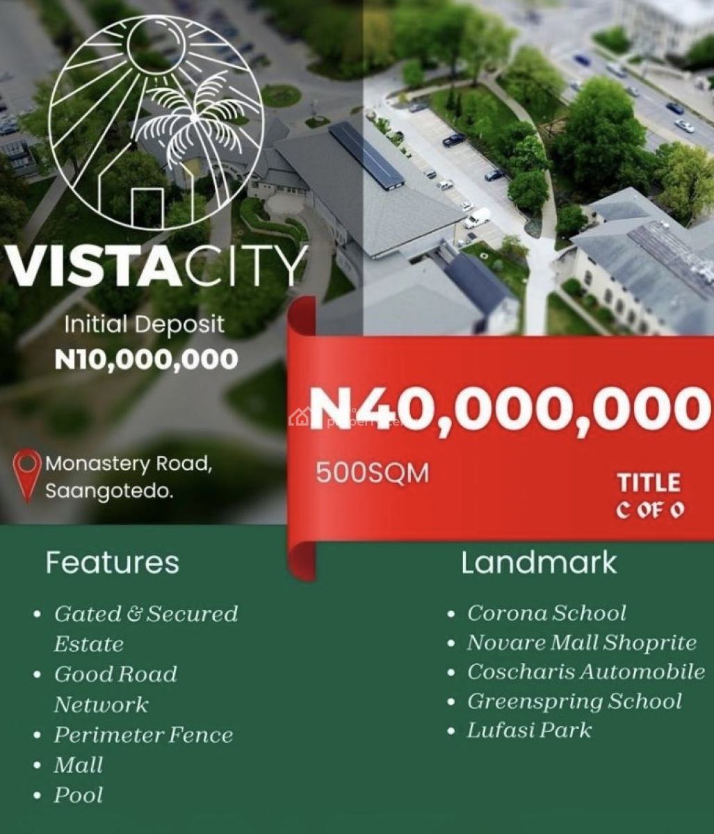 100%dry Land with Instant Allocation, Vista City, Off Monastery Road Behind Shoprite Shopping Mall, Sangotedo, Ajah, Lagos, Mixed-use Land for Sale