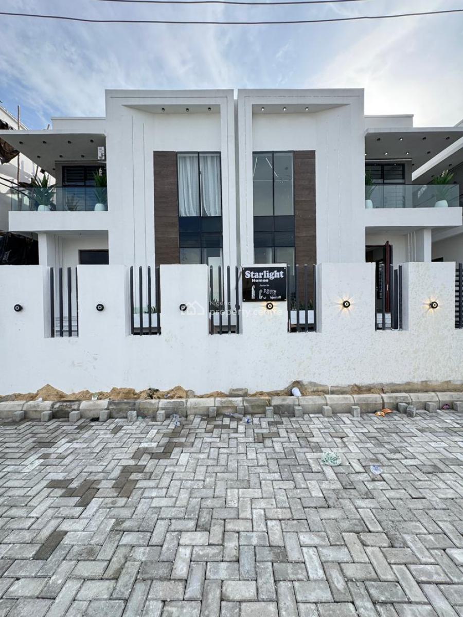 Exquisitely Designed 4 Bedroom Duplex with Bq & Lovely Estate Neighbor, Luxury 4 Bedroom Duplex in a Well Secured Estate & Detailed Finishing, Ajah, Lagos, Semi-detached Duplex for Sale