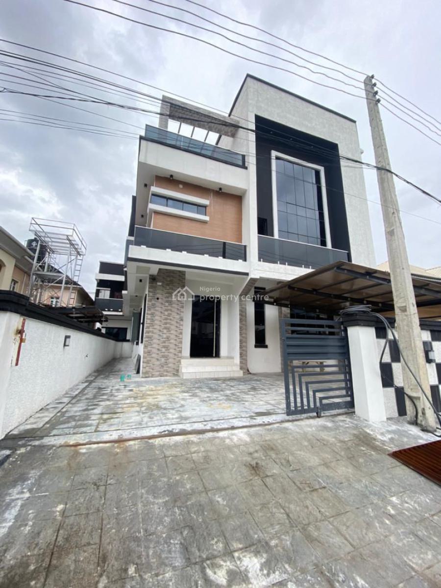 a Well Crafted 5 Bedroom Fully Detached Duplex with Bq & Open Rooftop, Chevron, Lekki, Lagos, Detached Duplex for Sale