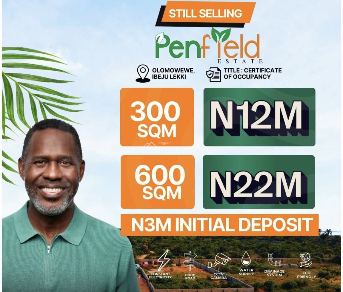 Affordable and Verified Dry Land with Approved C of O, Penfield Estate Located 30min Drive From Dangote Jetty Olomowewe, Ibeju Lekki, Lagos, Mixed-use Land for Sale