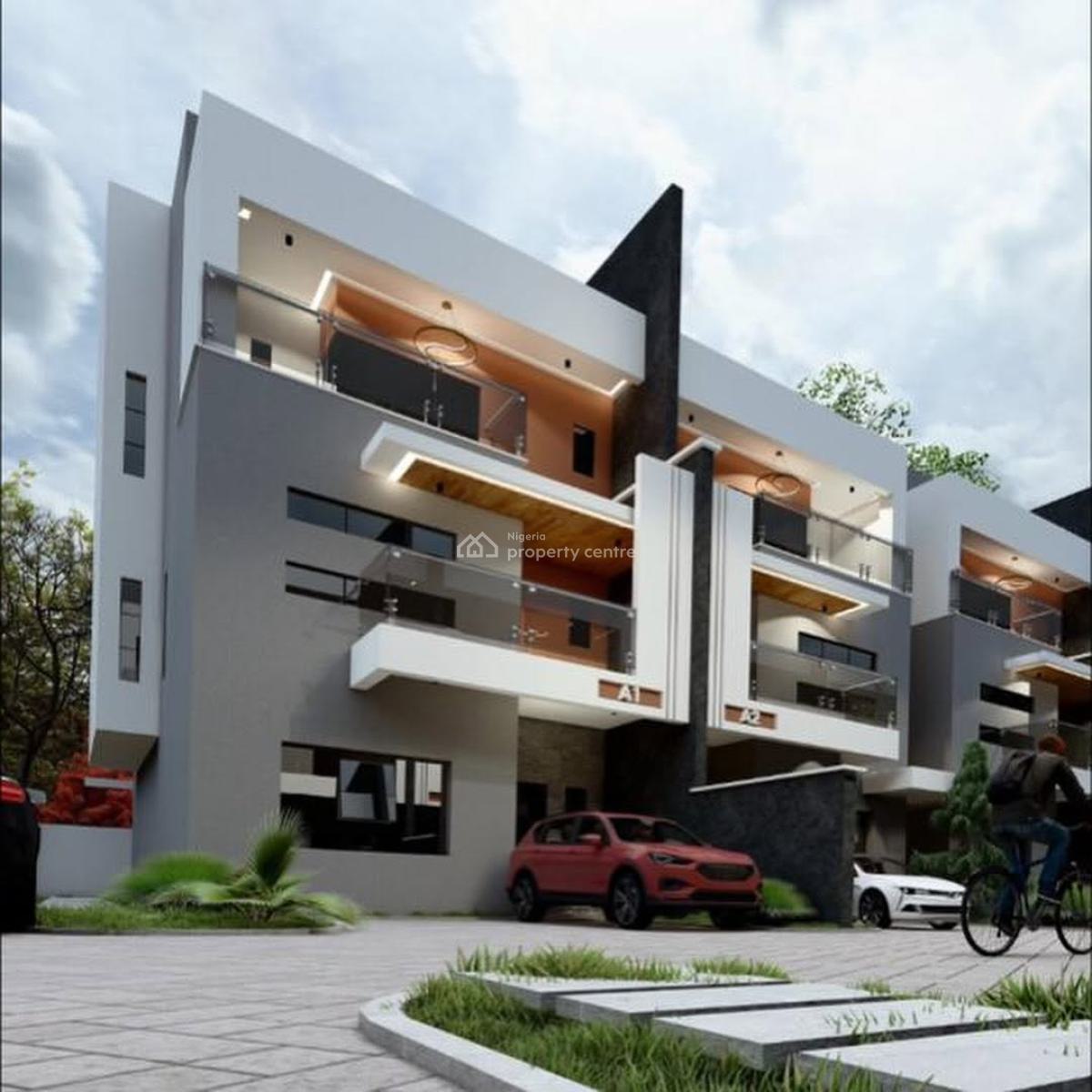 Distress !!! 4 Bedroom Terraced Duplex with a Room Bq (semi Finished), Guzape District, Abuja, Terraced Duplex for Sale