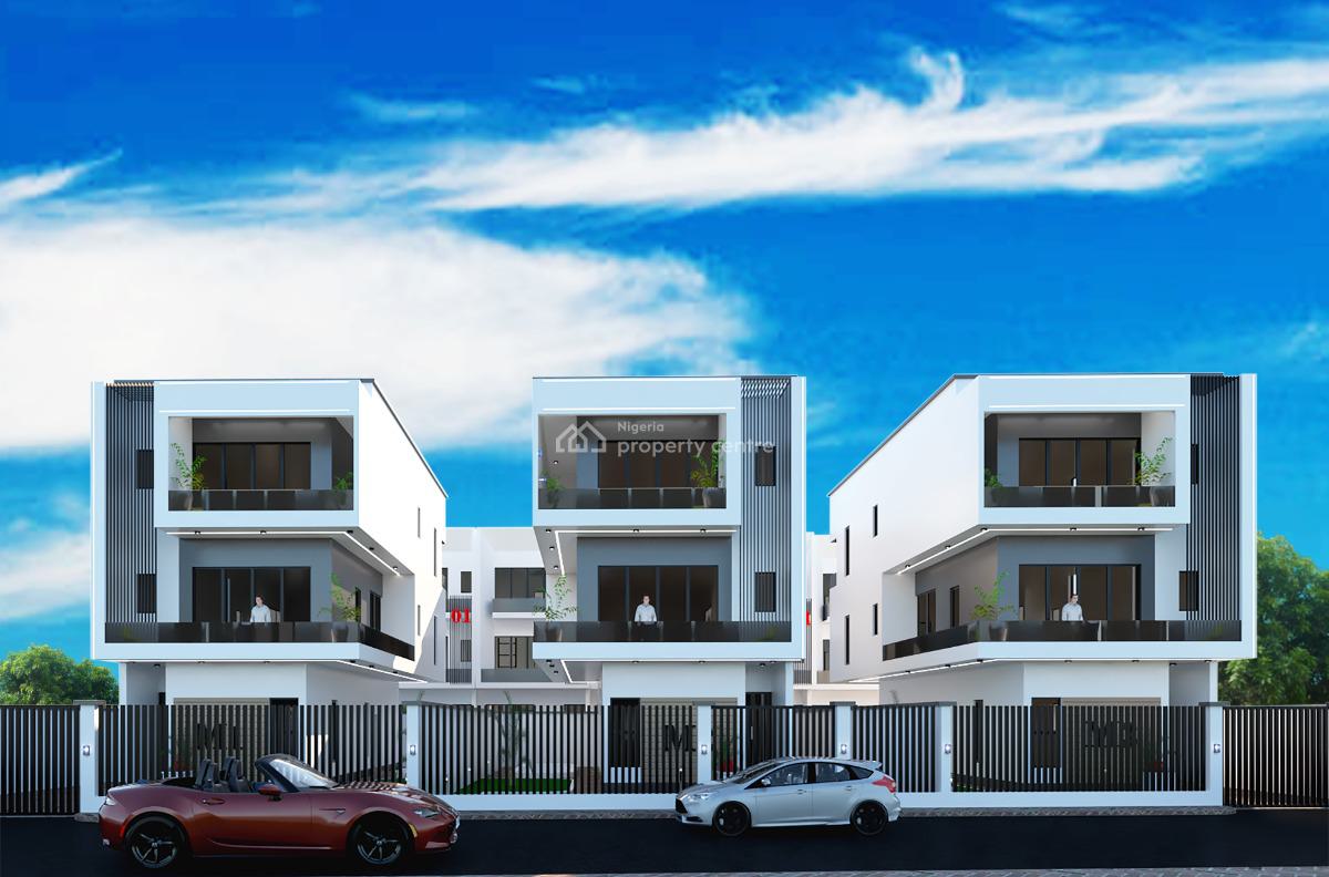 Luxury 4 Bedroom Terraced Duplex, Atlantic View Estate, Igbo Efon, Lekki, Lagos, Terraced Duplex for Sale