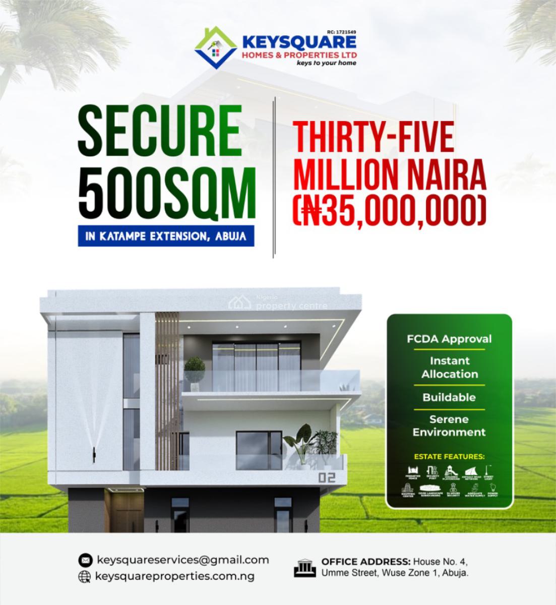 Alveena Luxury Villa, Behind Mshel Estate, Katampe Extension, Katampe, Abuja, Residential Land for Sale