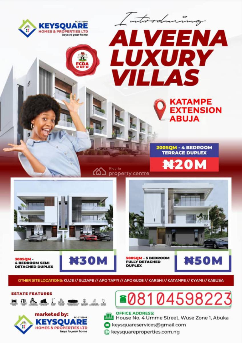 Alveena Luxury Villa, Behind Mshel Estate, Katampe Extension, Katampe, Abuja, Residential Land for Sale