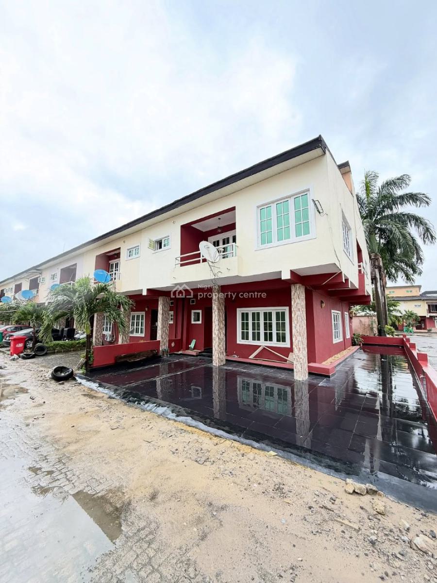 Furnished Four Bedroom Terrace Duplex Corner Piece with Swimming Pool, By Lagos Business School, Ajah, Lagos, Terraced Duplex for Sale