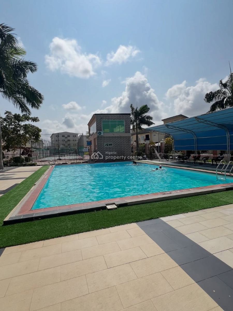 Furnished Four Bedroom Terrace Duplex Corner Piece with Swimming Pool, By Lagos Business School, Ajah, Lagos, Terraced Duplex for Sale