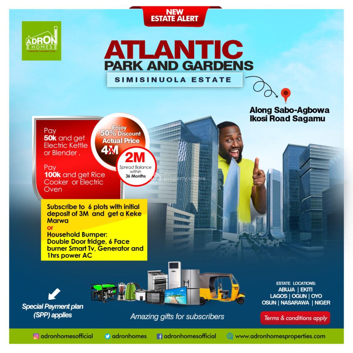 Land on Discount, Atlantic Simisinuola Park and Garden Estate Sabo-agbowa Ikosi Road,, Sagamu, Ogun, Mixed-use Land for Sale