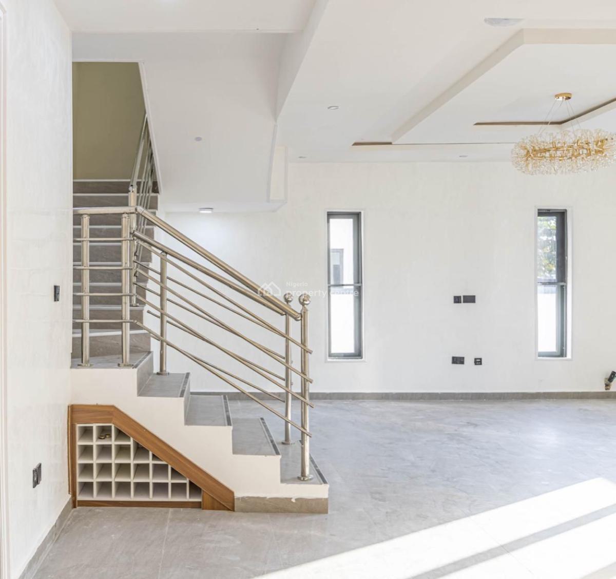 Self Service Partially Furnished 4 Bedroom Semi Detached with Bq, Conversation Road Chevron, Lekki, Lagos, Semi-detached Duplex for Rent