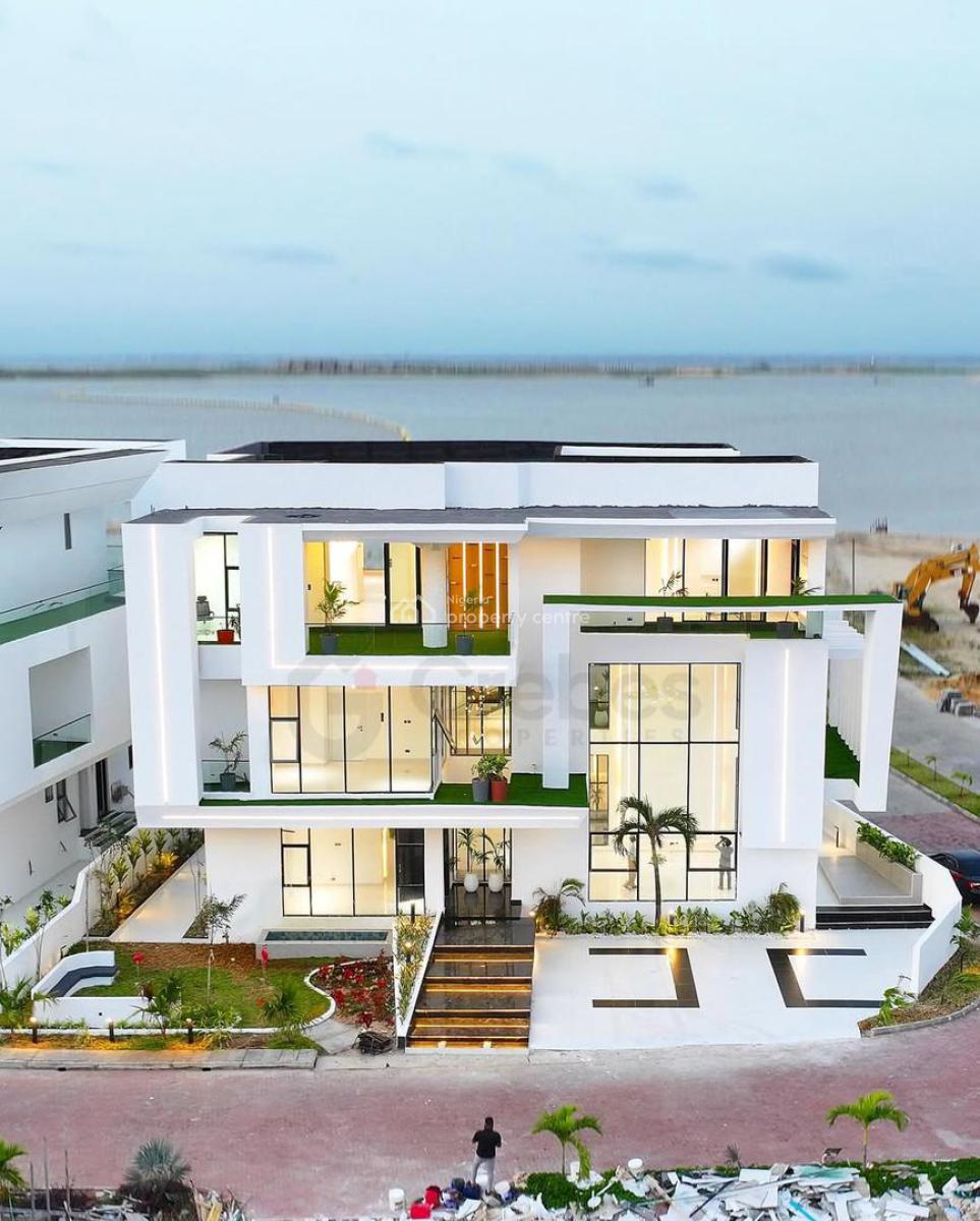 Aesthetically Built 5 Bed Detached Waterfront Mansion+ Pool + Cinema, Video Available on Request, Osapa, Lekki, Lagos, Detached Duplex for Sale
