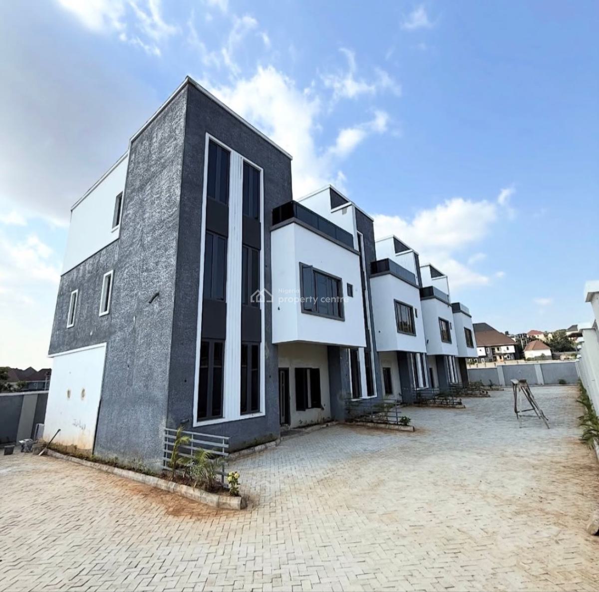 Newly Constructed 4 Bedroom Terrace Duplex with a Room Boys Quarters, Apo, Abuja, Terraced Duplex for Sale