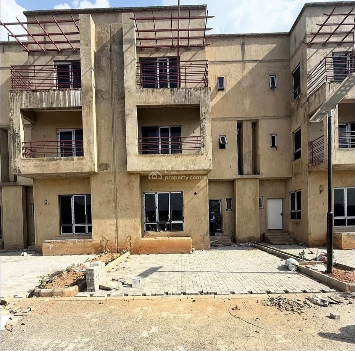 Newly Constructed 4 Bedroom Terrace Duplex with a Room Boys Quarters, Guzape District, Abuja, Terraced Duplex for Sale