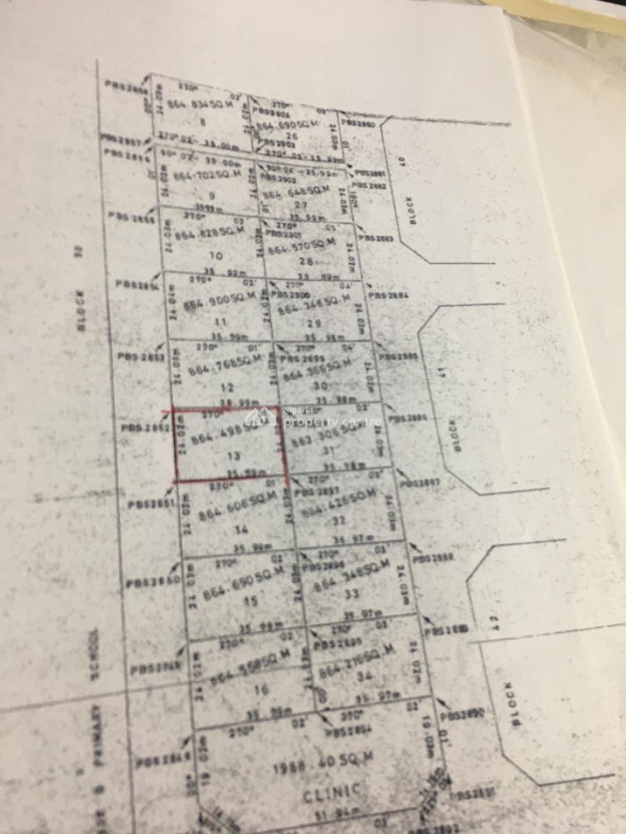 864sqm Land Gated and Fenced, Lekki Phase 1, Lekki, Lagos, Land for Sale