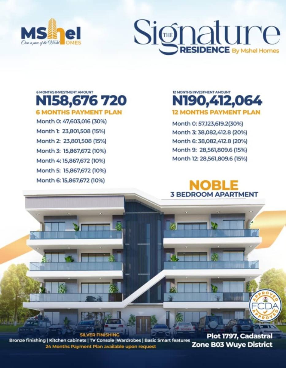 3 Bedroom Apartments, Wuye Ultra-modern Market, Wuye, Abuja, Block of Flats for Sale