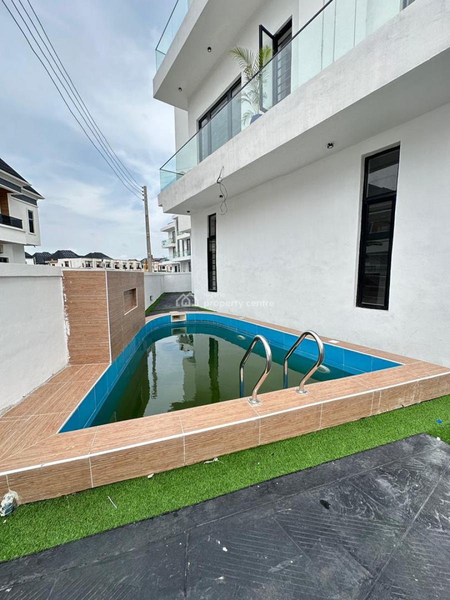 Exquisite Spacious 5 Bedroom Fully Detached Duplex with Bq and Pool ., 5 Bedroom in a Serene Environment with C of O , 2nd Toll Gate Lekki, Lekki, Lagos, Detached Duplex for Sale