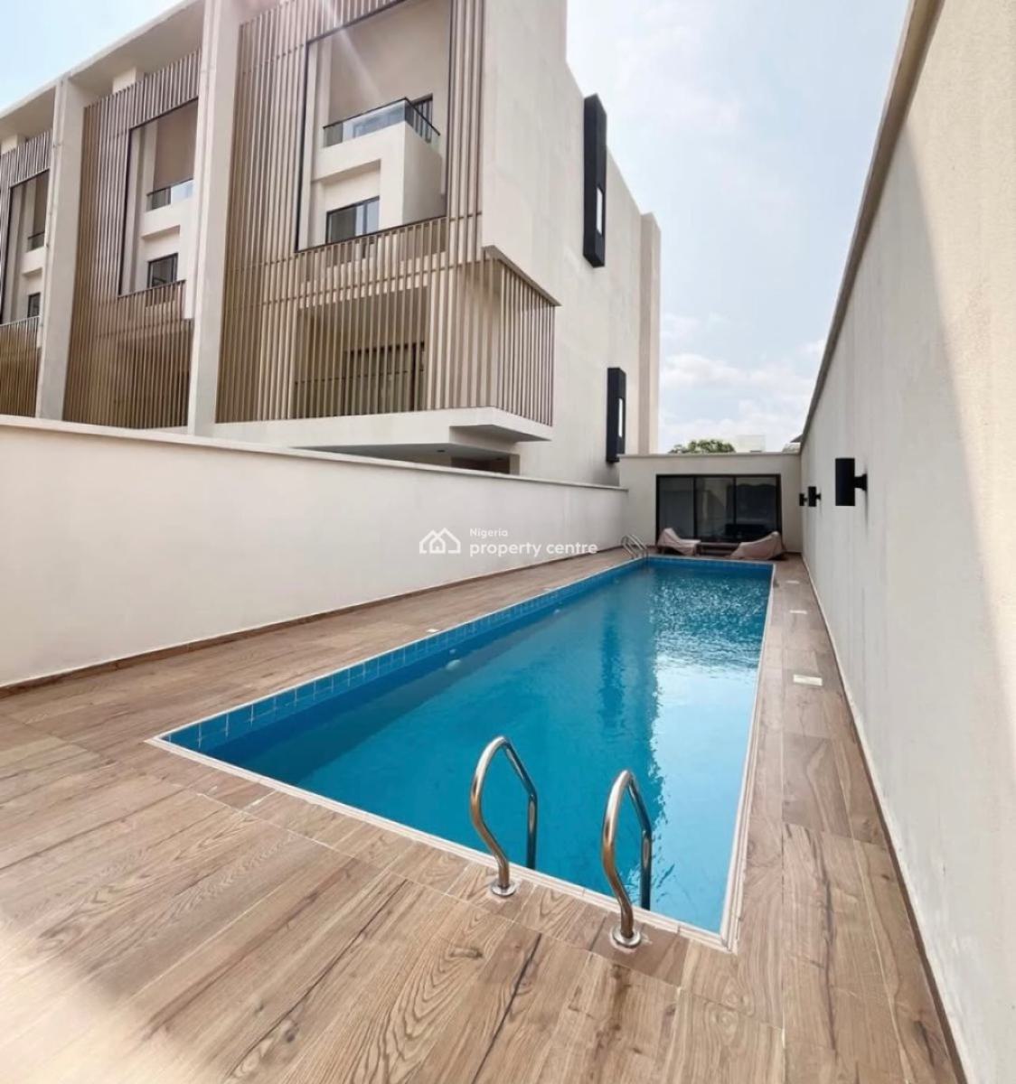 Waterfront 5bedroom House on 3floors with Gym and Pool, Banana Island, Ikoyi, Lagos, Terraced Duplex for Rent