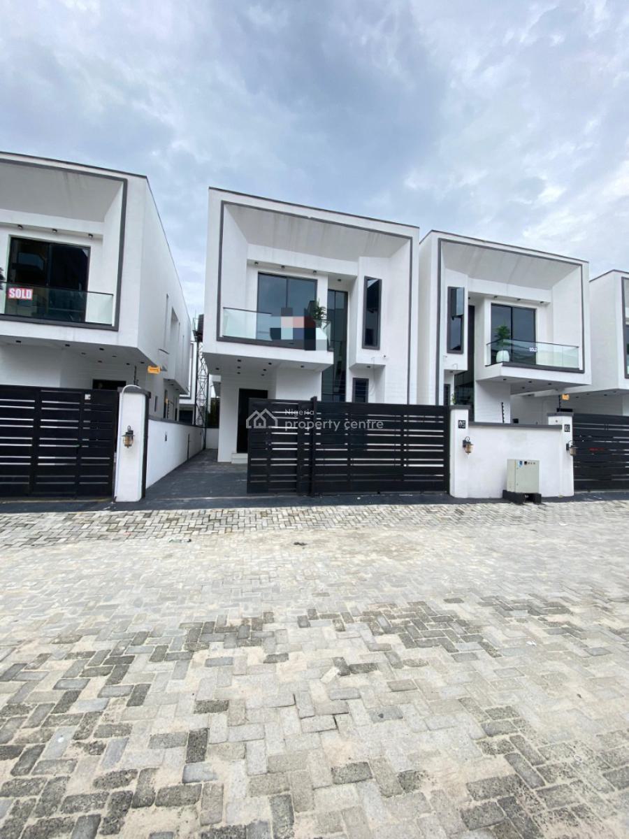Elegant 4 Bedroom Semi Detached Duplex with Bq in a Secured Estate, Ikate, Lekki, Lagos, Semi-detached Duplex for Sale