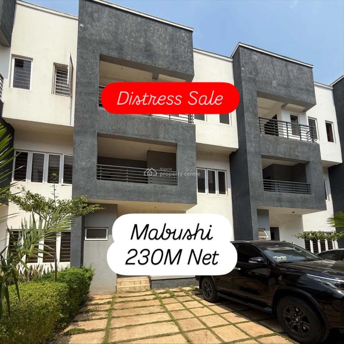 Distress 4 Bedroom Terrace Duplex, Mabushi, Abuja, Terraced Duplex for Sale