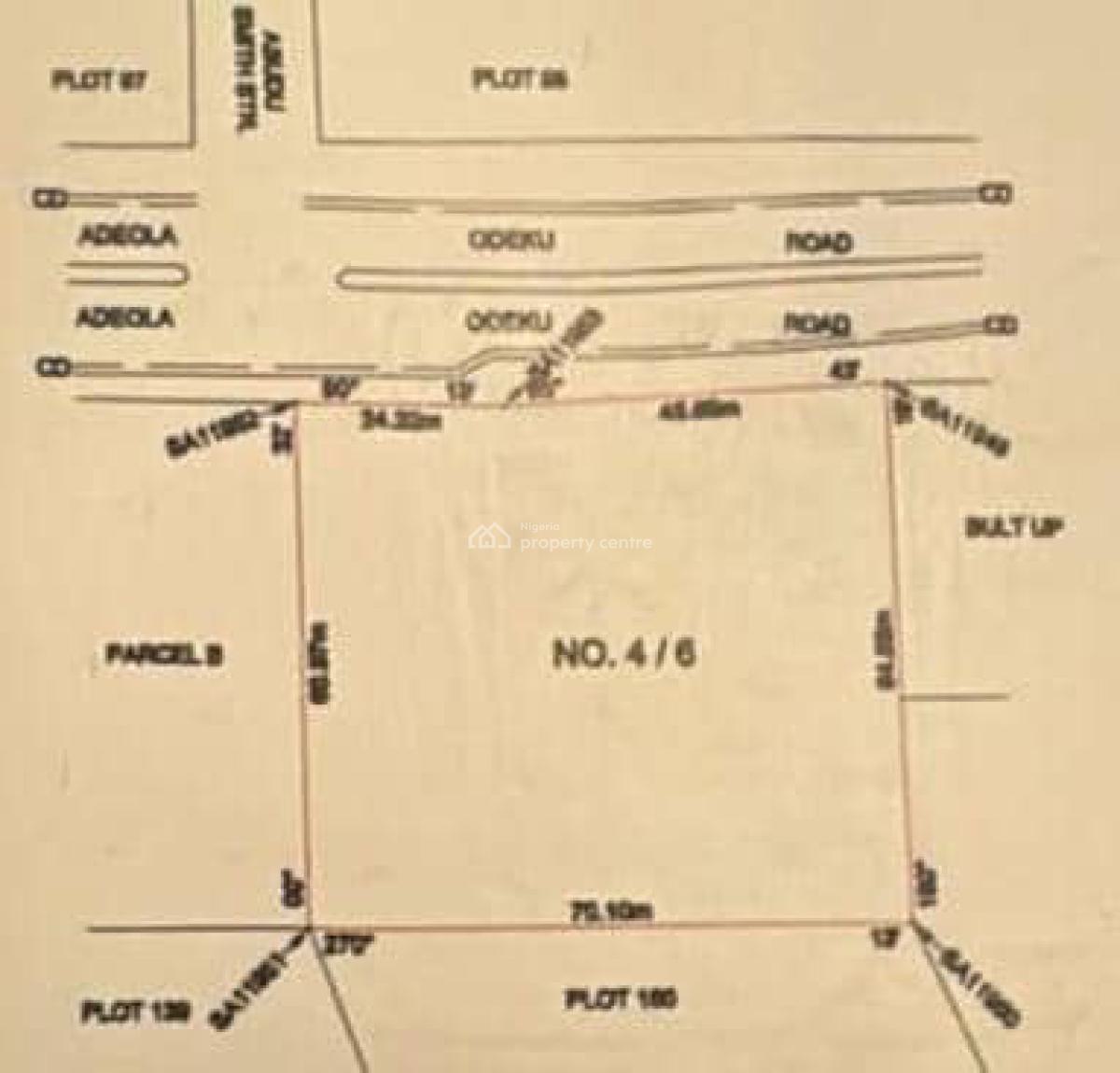 4,400sqm - Land - with a Nice   a  3  Stories  Building and Warehouse, Adeola Odeku, Victoria Island (vi), Lagos, Land for Sale