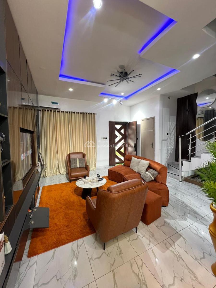 Fully Furnished 4 Bedroom Terrace with a Bq, Ikate, Lekki, Lagos, Terraced Duplex for Rent
