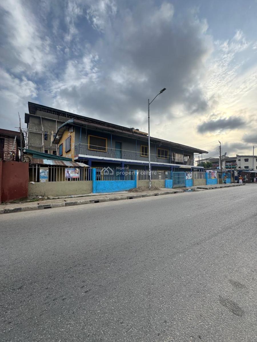 Corner Piece Demolishable Building, Perfect for Commercial Or Residential, Ilasamaja, Mushin, Lagos, Block of Flats for Sale