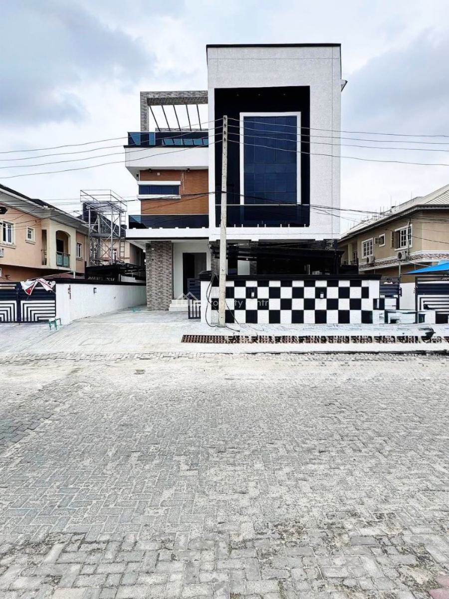 an Opulent 6 Bedroom Fully Detached Duplex with Bq & Rooftop Terrace, Chevron, Lekki, Lagos, Detached Duplex for Sale